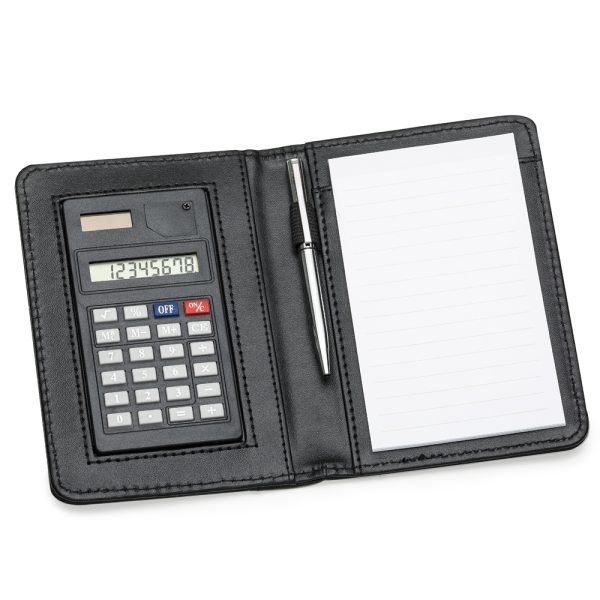 Bloco de Anotações com Calculadora e Caneta
